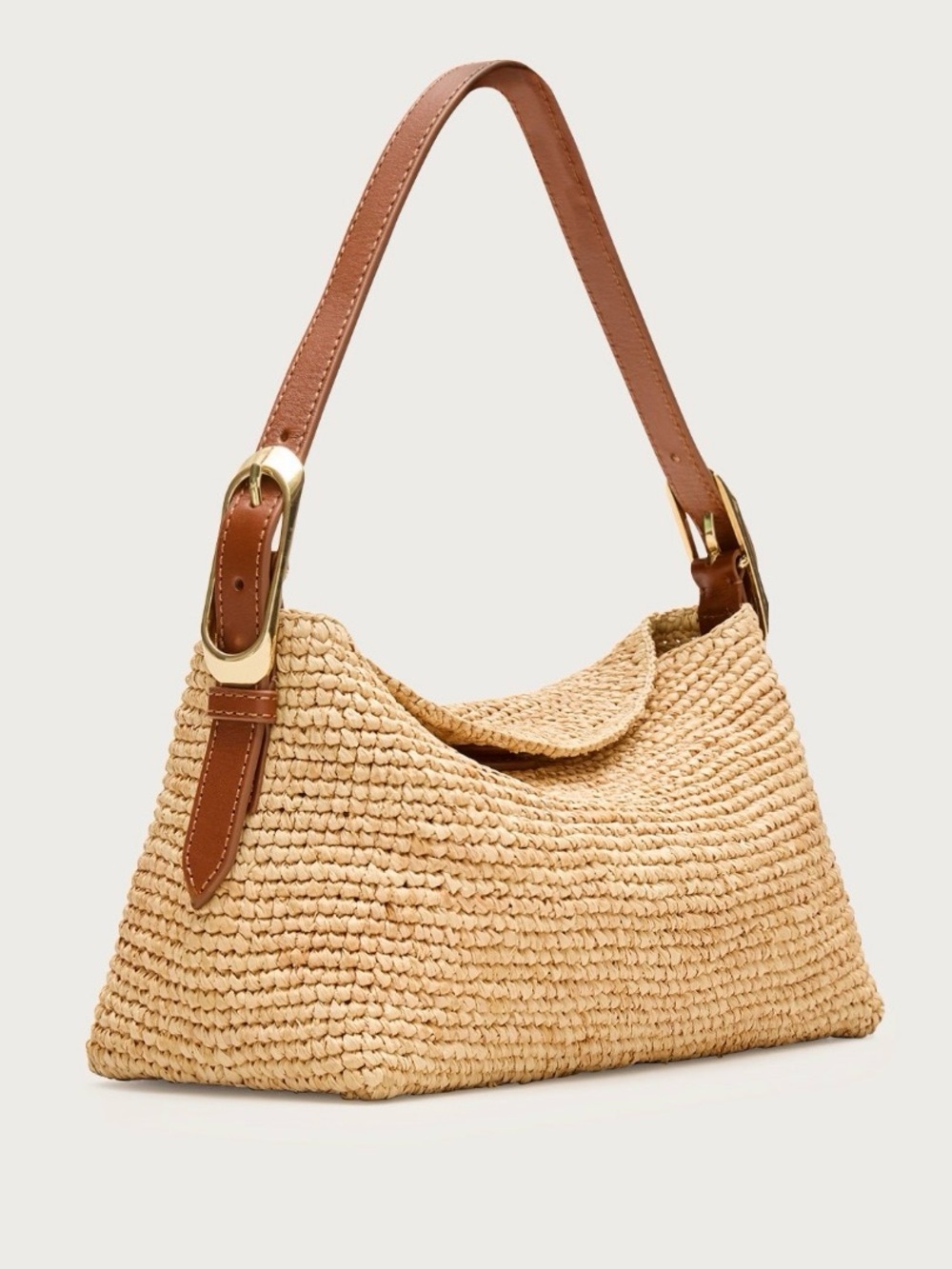 NWT J Crew Berkeley Small Handknotted Shoulder Bag in Raffia - Picture 3 of 10
